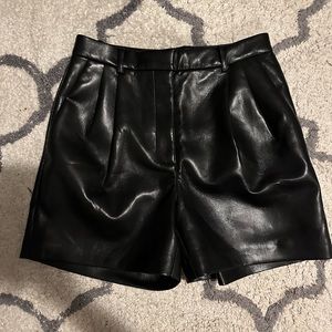 Aritzia Wilfred vegan leather shorts